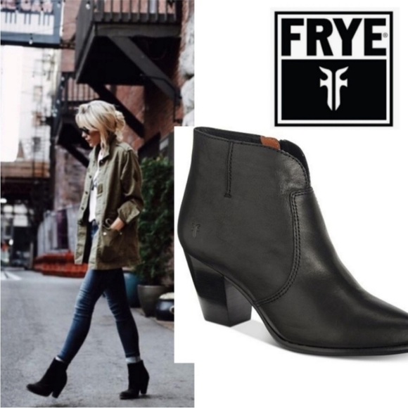 FRYE Womens Jennifer Bootie
Leather Pointed Toe Ankle Zip
Boots Black Sz 6.5 - Picture 15 of 15